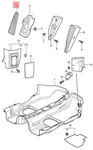 Genuine Porsche Cover For Footrest Lhd Satin Black 9975516110001C. Fixed Price $23.73.