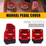 3PCS Universal Red Manual Transmission Sports Pedal Covers Car Truck Suv. Fixed Price $12.34.