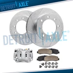 4WD Front Drilled Rotors & Right Caliper + Brake Pads For F-250 F-350 Super Duty. Fixed Price $268.58.