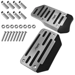 2PCS Car Pedal Covers, Non-slip Aluminum Automatic Transmission Gas And Silver. Fixed Price $13.45.