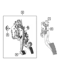 Genuine Mopar Brake And Accelerator Pedal 68672997AA. Fixed Price $209.88.