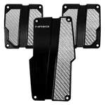 Nrg Innovations Manual Black Brushed Aluminum Pedal Pad Set W Silver Carbon. Fixed Price $32.58.
