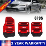 Universal 3* Red Car Auto Non-slip Manual Brake Foot Pedals Pad Cover Set Oxilam. Fixed Price $12.44.