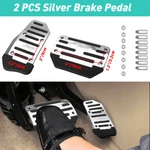 Silver Car Automatic Gas Accelerator Brake Pedals Cover Non Slip Pad Usa Oxilam. Fixed Price $12.99.