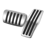 2PCS Brake Pedal Pad Gas Accelerator Black, Silver Tone 4.33''X2.64''. Fixed Price $19.75.