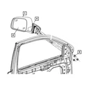Genuine Mopar Outside Rear-view Mirror Left 5SH45JRMAF. Fixed Price $688.85.