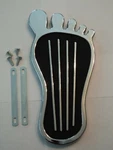 Barefoot Chrome Gas Pedal Cover With Hardware Classic Vintage Custom Hot Rod. Fixed Price $20.95.