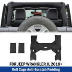 Black Roll Bar Pad Cover Attachment Braces Protect For Jeep Wrangler Jl 18+ 4DR. Fixed Price $87.99.