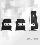 3PCS Car Pedals Manual Transmission Covers Non-slip Black Rubber White. Fixed Price $14.78.