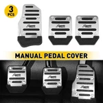 Silver Non-slip Gas Brake Pedals Aluminum Pad Cover Set For Manual Car Universal. Fixed Price $11.39.