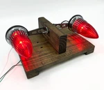 Pair Incandescent 1959 Cadillac Tail Lights W/ Custom Straight Slotted Brackets. Fixed Price $114.99.