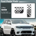 2PCS Auto Foot Pedals Pads Cover For Jeep Grand Cherokee 2022-2025 Silver Tone. Fixed Price $20.65.