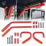 Aluminum Red Front Rear Steel Grab Bar Handles Kit For 07-18 Jeep Wrangler Jk. Fixed Price $49.99.