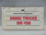 Dodge Pickup Truck TDOD150 1981 Owners Manual 16562. Fixed Price $16.99.