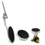 Oval Firewall Mnt Gas Pedal, Round Brake Pad And Dimmer Chromed Billet. Fixed Price $199.95.