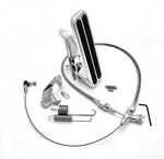 Billet Aluminum Throttle Gas Pedal Floor Mount & 24" Braided Cable Bracket Kit. Fixed Price $82.95.