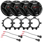 4X Jvc CS-DR621 6.5" 300W 2-WAY Car Speakers, Mounting Brackets, Wire Harness. Fixed Price $198.00.