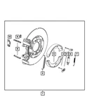 Genuine Mopar Parking Brake Shoe And Lining Kit 5086930AC. Fixed Price $166.75.