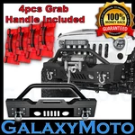 Rock Crawler Front Bumper+red 4PCS Bar Grab Handle For 07-17 Jeep Jk Wrangler. Fixed Price $326.96.