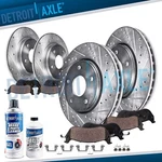 Front & Rear Drilled Rotors + Brake Pads For Dodge Avenger Caliber Jeep Compass. Fixed Price $157.44.