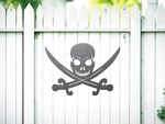 Jolly Roger Pirate Skull Metal Wall Art Garage Hot Rod Motorcycle Chopper. Fixed Price $29.00.