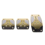 Nrg Aluminum Gold Black Silver Carbon Fiber Clamp Covers For 3 Pedals. Fixed Price $35.00.