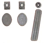 6-PC Pedal & Draft Seal Set For 1942-1948 Dodge Passenger Cars. Fixed Price $207.88.