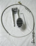 Street Rod Hot Universal Oval Aluminum Gas Pedal + 24" Ss Throttle Cable. Fixed Price $54.62.