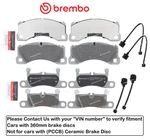 Front & Rear Brake Pad Oes Ceramic +sensor For Porsche Cayenne (360MM / Vinreqd). Fixed Price $296.52.