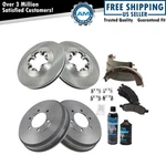 Front & Rear Ceramic Pad Rotor Drums Brake Shoe Kit W/fluids For Gm Pickup. Fixed Price $299.85.