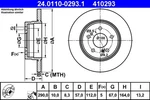 Ate 24.0110-0293.1 Brake Disc For Mercedes-benz. Fixed Price $83.66.