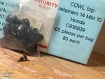 #54COWL Top Retainer 14M Head/ Honda/ (105PCS) C916939. Fixed Price $5.00.