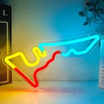Race Track Neon Sign United States Racing Decor Light For Bed.... Fixed Price $37.59.