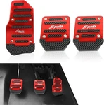 Thickened Alloy Anti-slip Pedal Covers For Manual Cars Throttle, Brake, Clutch. Fixed Price $15.99.