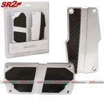 Universal Racing Carbon Fiber Chrome 2PCS Pedal Pad Set Automatic A/t. Fixed Price $24.95.