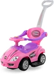 Kids 3-IN-1 Push Pedal Car Toddler Ride On W/handle, Horn, Music Pink. Fixed Price $59.98.