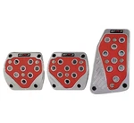 3 Pcs Red Chrome Manual Car/suv Brake Gas Foot Pedal Pads Covers Non Slip. Fixed Price $26.99.