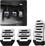 Jeseny 3 Car Non-slip Aluminum Alloy Pedal Pads, Pcs, Silver. Fixed Price $20.24.