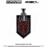 83-88 Monte Carlo Ss Metal Base Front Fascia Nose Shield 3M Emblem Gm # 16502200. Fixed Price $24.95.