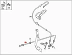 Genuine Mercedes C140 W140 Coupe Sedan Control Cable 1402900085. Fixed Price $269.00.