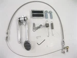 Oval Gas Throttle Pedal + Brake Pad Cable Kit Street Rod Combo Aluminum. Fixed Price $72.04.
