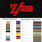 Acc 1970-1973 Camaro (hanging Gas Pedal) Custom Z28 Logo 4PC Loop Floor Mats. Fixed Price $167.99.