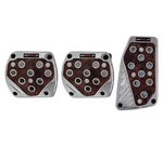 3 Pcs Wood Grain Chrome Manual Car/suv Brake Gas Foot Pedal Pads Covers Non Slip. Fixed Price $26.99.
