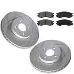 Premium Front Slotted Disc Brake Rotors & Pads For Saturn SC1, SL2, SW1, 250MM. Fixed Price $68.20.