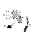 Genuine Mopar Brake And Accelerator Pedal 4721922AG. Fixed Price $126.26.