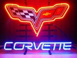 20"X16" Corvettes Sports Racing Car Neon Sign Light Lamp Garage Club Party Ms. Fixed Price $134.83.