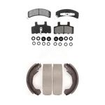 Front Rear Semi-metallic Brake Pads 10" Drum Shoes Kit For Chevy K1500 Gmc C1500. Fixed Price $92.95.