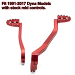 Cnc Billet Red Shift Brake Arm Lever With Pegs For Harley Dyna Street Bob Fxdbp. Fixed Price $123.95.