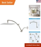 Universal 16-INCH Height & Angle Adjustable Shower Arm Solid Brass Quality. Fixed Price $103.99.