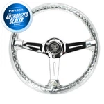 New Nrg Matsuri Steering Wheel 350MM Chrome Center Clear Halo Grip RST-027CH-CL. Fixed Price $220.00.